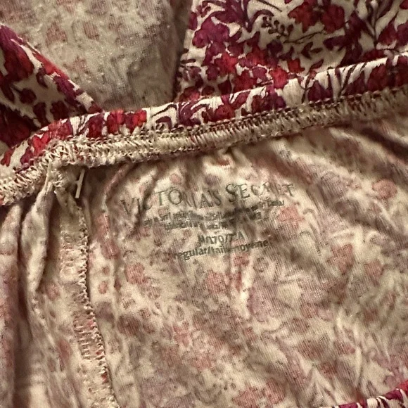 Victoria's Secret Red and Cream Floral Pajama Set - Picture 3 of 5